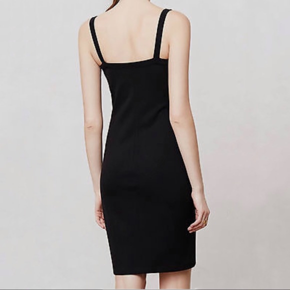 Bailey 44 Anthropologie Print Divide Dress in Black Motif, sz Med - Picture 2 of 9